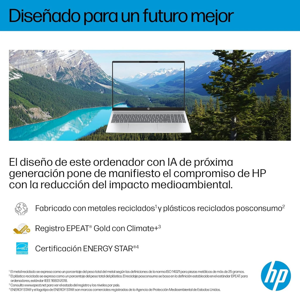 HP OmniBook 5 16″ OLED, Notebook (Processador AMD Ryzen AI 7 350, 32 GB RAM, 1 TB SSD, Placa Gráfica AMD Radeon 860M, Windows 11 Home) Azul - Teclado QWERTY Espanhol