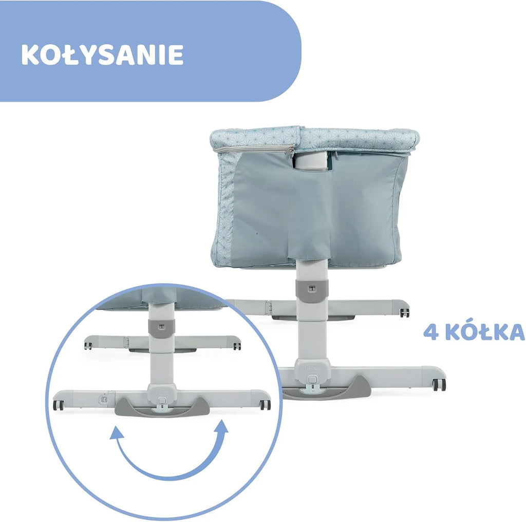 Chicco Next2Me Dream Berço Co-Sleeping - Para Dormir ao Lado do Bebê, Colchão, Função de Balanço, Lateral Rebatível, Ajuste de Altura, Janelas de Rede, Rodas e Bolsa de Viagem, 0-6 meses, 9 kg