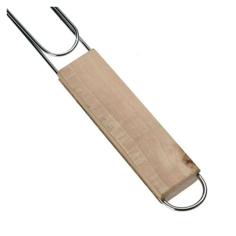 Grelha Para Assar Peixe Na Churrasqueira 51x12cm Grelha Individual