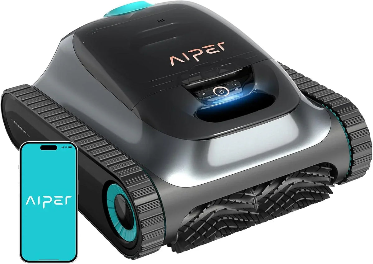 AIPER Scuba S1 2026 Upgrade Robô Limpador de Piscinas e Paredes, Aspirador de Fundo de Piscina com Bateria Melhorada de 240 min, Navegação Inteligente de Alta Precisão, Filtração Ultrafina + App e OTA