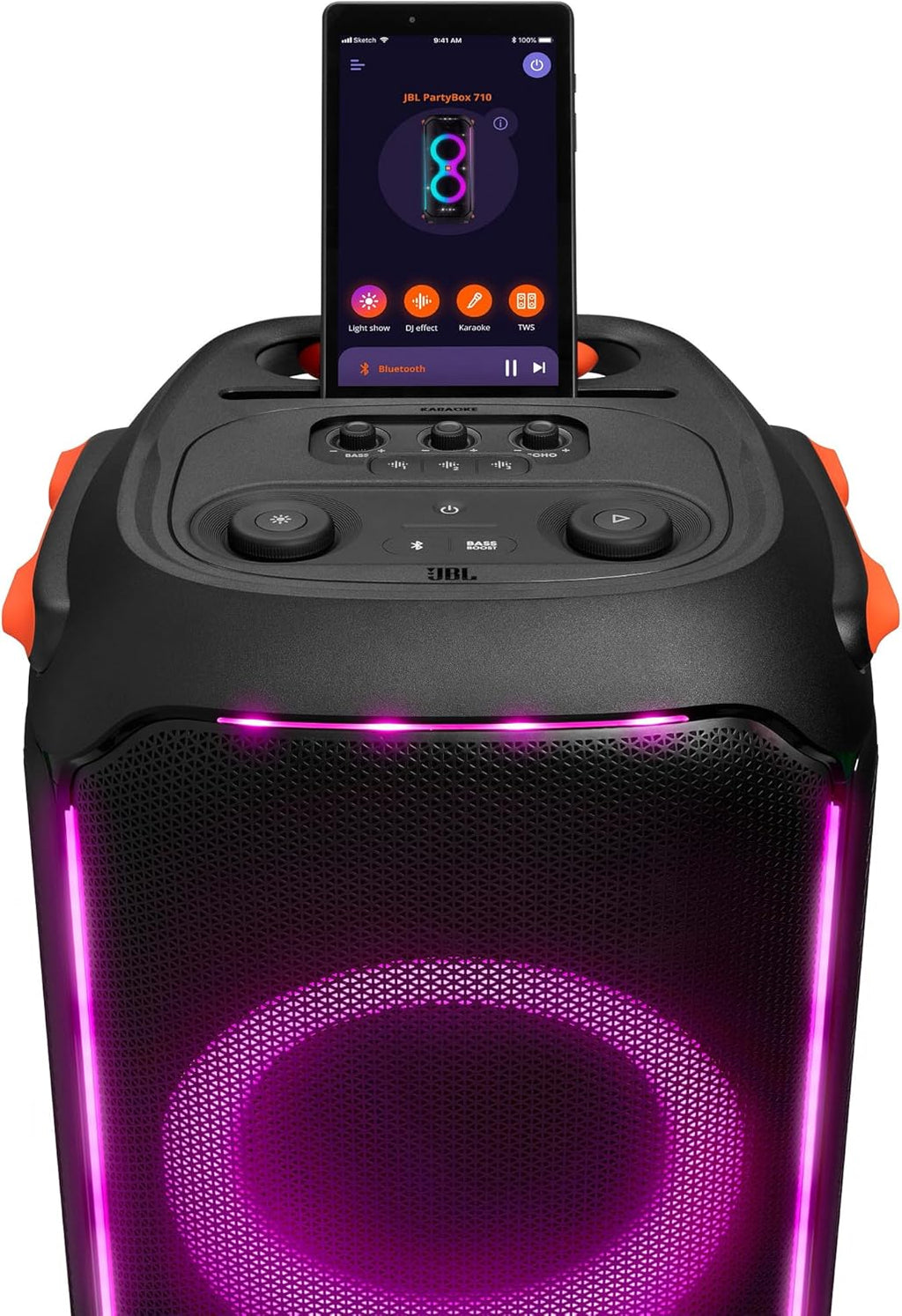 Jbl Partybox 110 JBLPARTYBOX110EU Alto-falante Bluetooth, preto, 24 x 69 x 2,5 cm