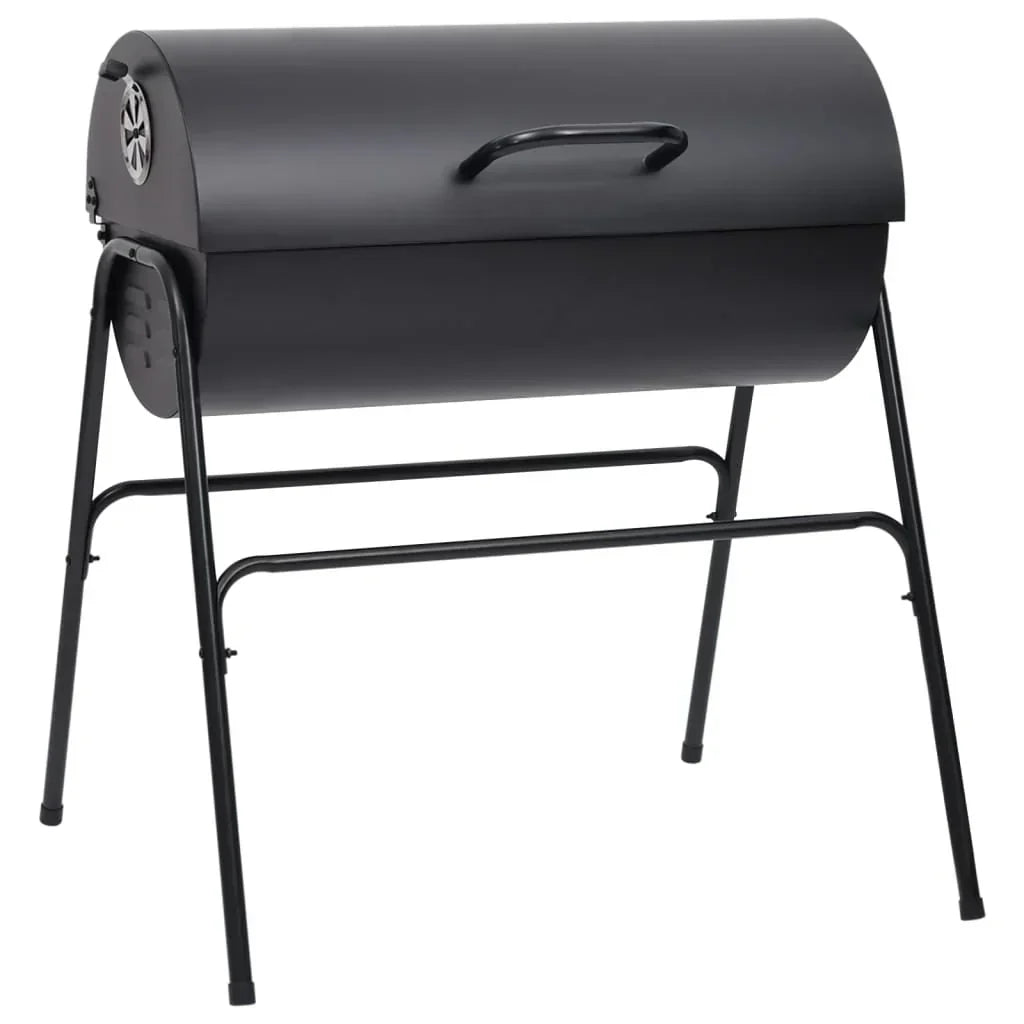 Parrilla 2026 com 2 grelhas de cozedura preta – Churrasqueira portátil de 80x95x90 cm em aço
