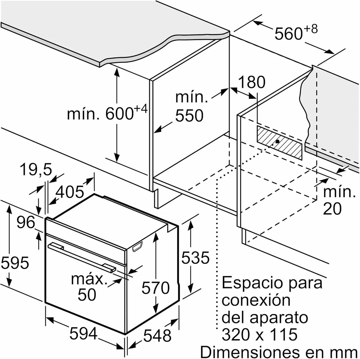 Balay – Forno multifunções, 60 cm de largura, 71L, Série Cristal, Função Air Fryer, Aqualisis, branco, 3HB5159B4