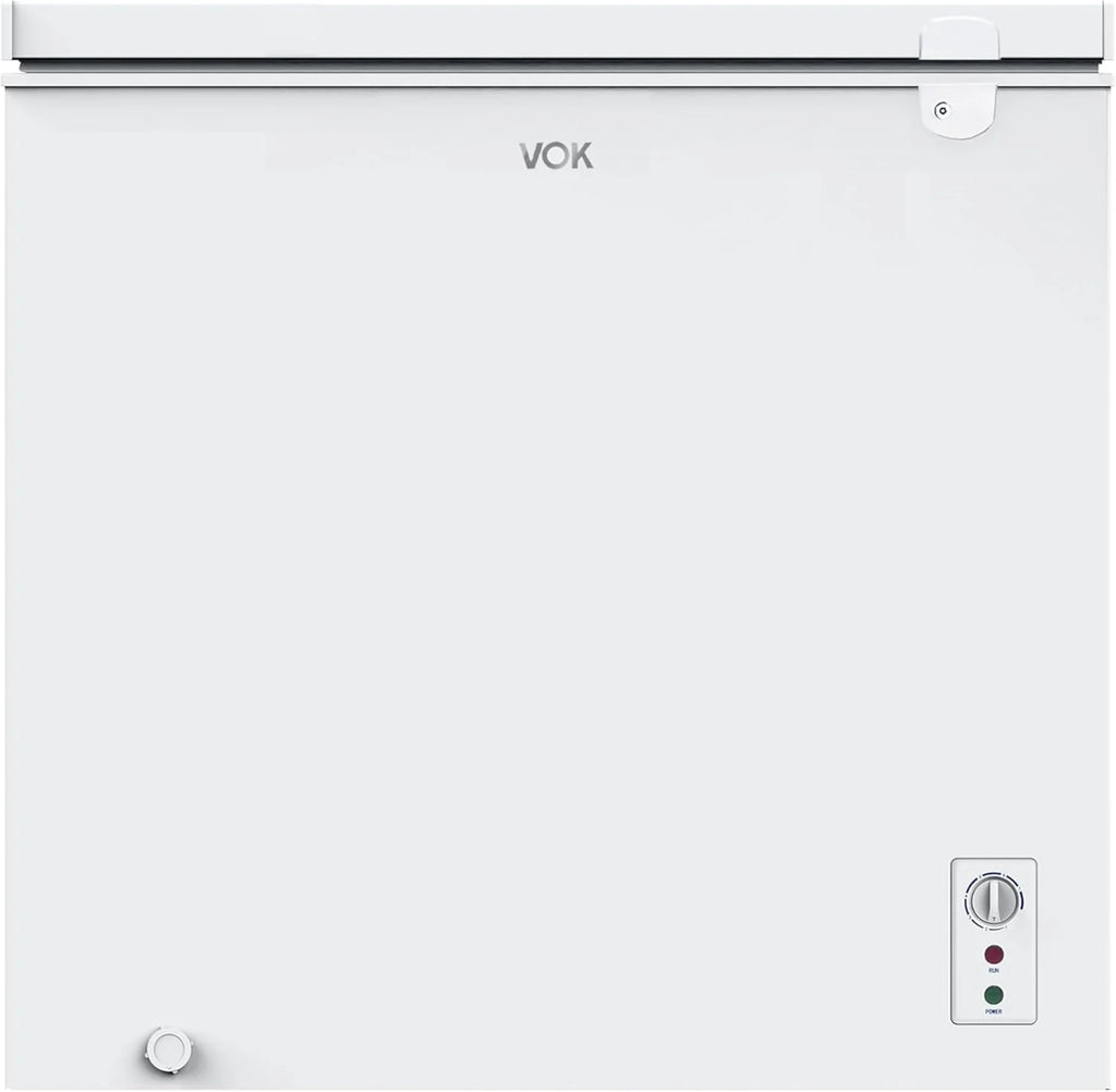 VOK Freezer Horizontal 194 L Largura 81,8 cm - Função Dupla, Congelamento Rápido, Luz LED, Trava de Segurança, Autonomia de 23 h, Branco