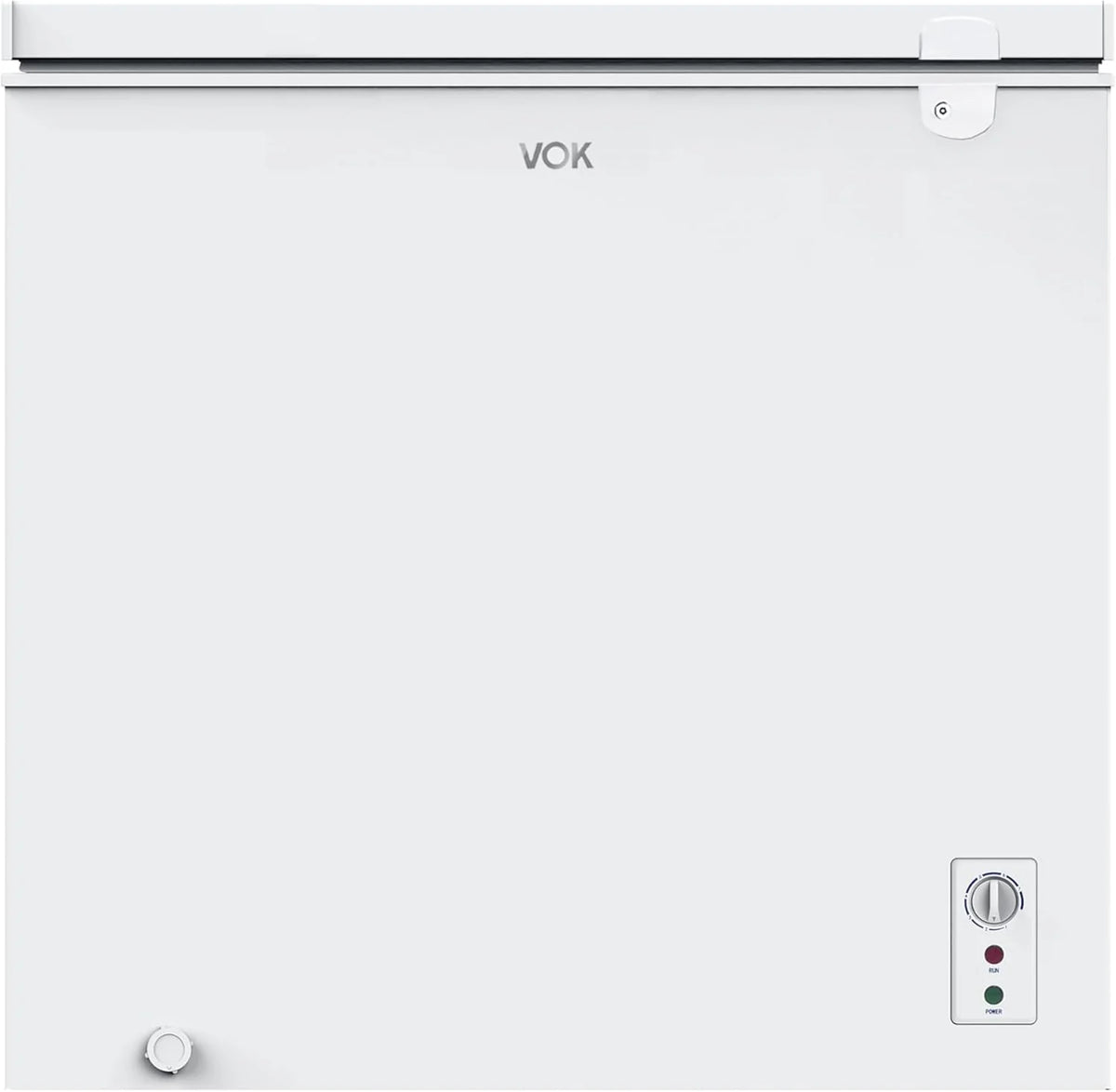 VOK Freezer Horizontal 194 L Largura 81,8 cm - Função Dupla, Congelamento Rápido, Luz LED, Trava de Segurança, Autonomia de 23 h, Branco