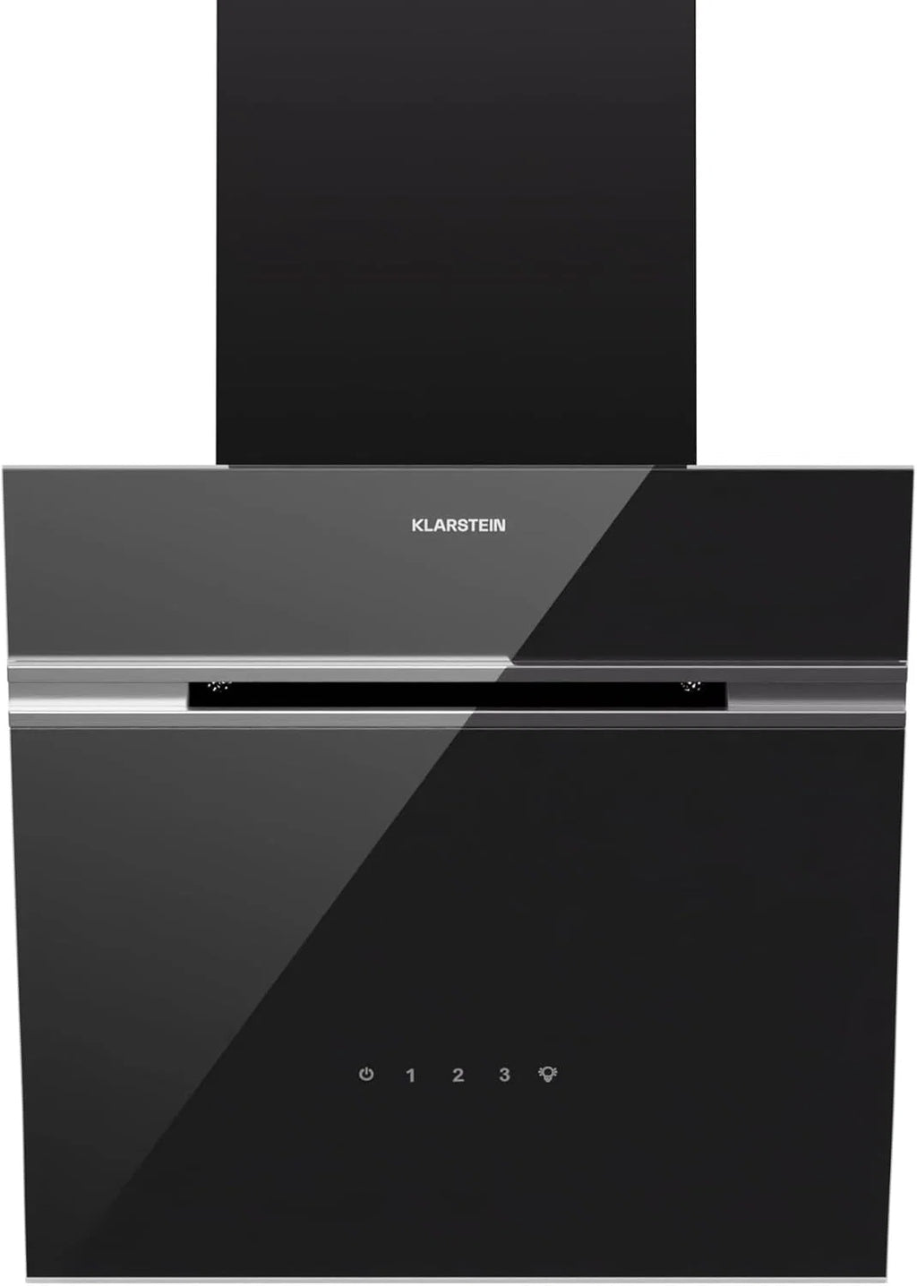 KLARSTEIN Alina Campana Extratora - 570 m³/h, Classe A, LED, 54 dB, Recirculação & Extração, Coifa Decorativa, Painel Touch, 39,8 cm de Largura, Preto