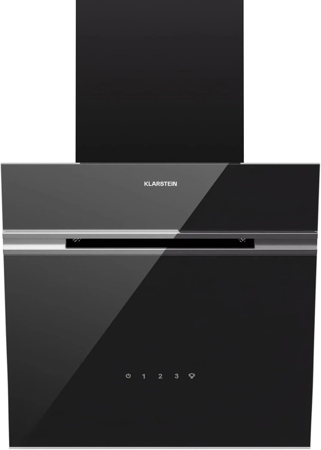 KLARSTEIN Alina Campana Extratora - 570 m³/h, Classe A, LED, 54 dB, Recirculação & Extração, Coifa Decorativa, Painel Touch, 39,8 cm de Largura, Preto