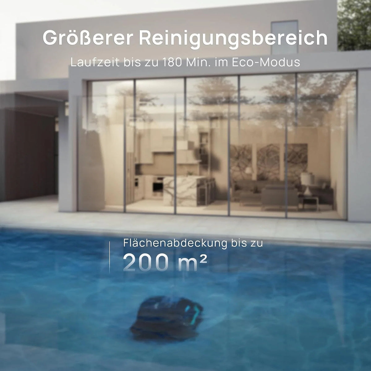 (Novo modelo 2025) WYBOT C2 Vision-A robô de piscina sem fio com câmera AI, 8 modos, filtro duplo, sucção potente, limpeza de linha d'água, parede e fundo