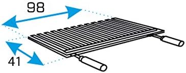 Imex El Zorro 71593 - Gaveta para Churrasqueira com Grelhador Elevatório INOX 100x40x32 cm.