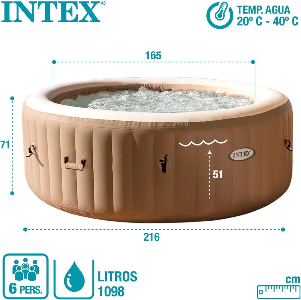 Intex 28428EX Spa inflável, bege, 6 pessoas