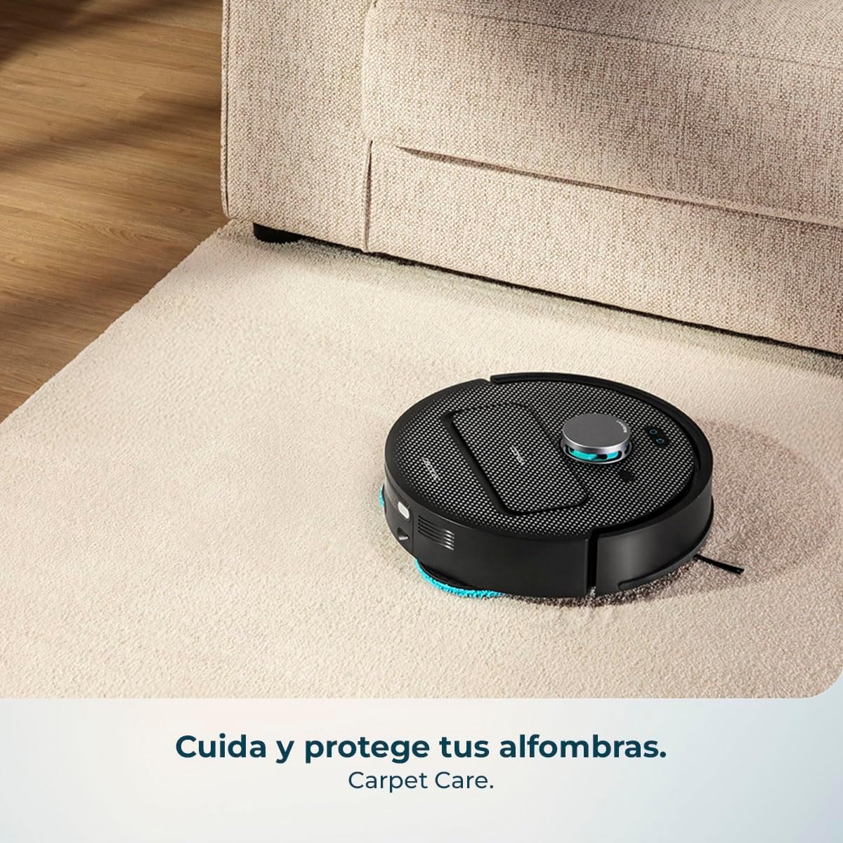 Cecotec Robô Aspirador e Passa Pano com Base de Esvaziamento Automático e App Conga X50 X-Treme. Navegação a Laser, Mapeamento Interativo, 15000Pa, Autonomia 240mins, Panos Eleváveis, Base com 3 Depósitos