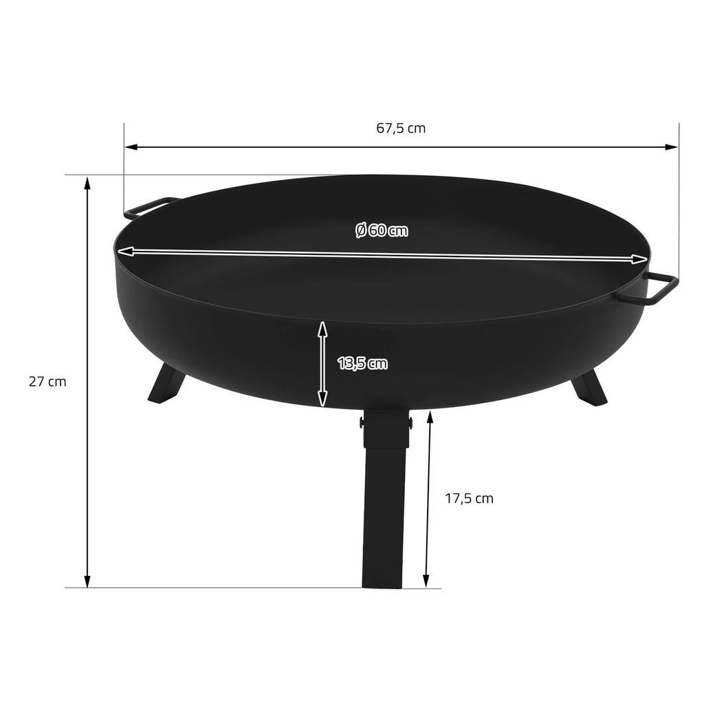 Fogueira De Aço Com Tripé Para Churrasco