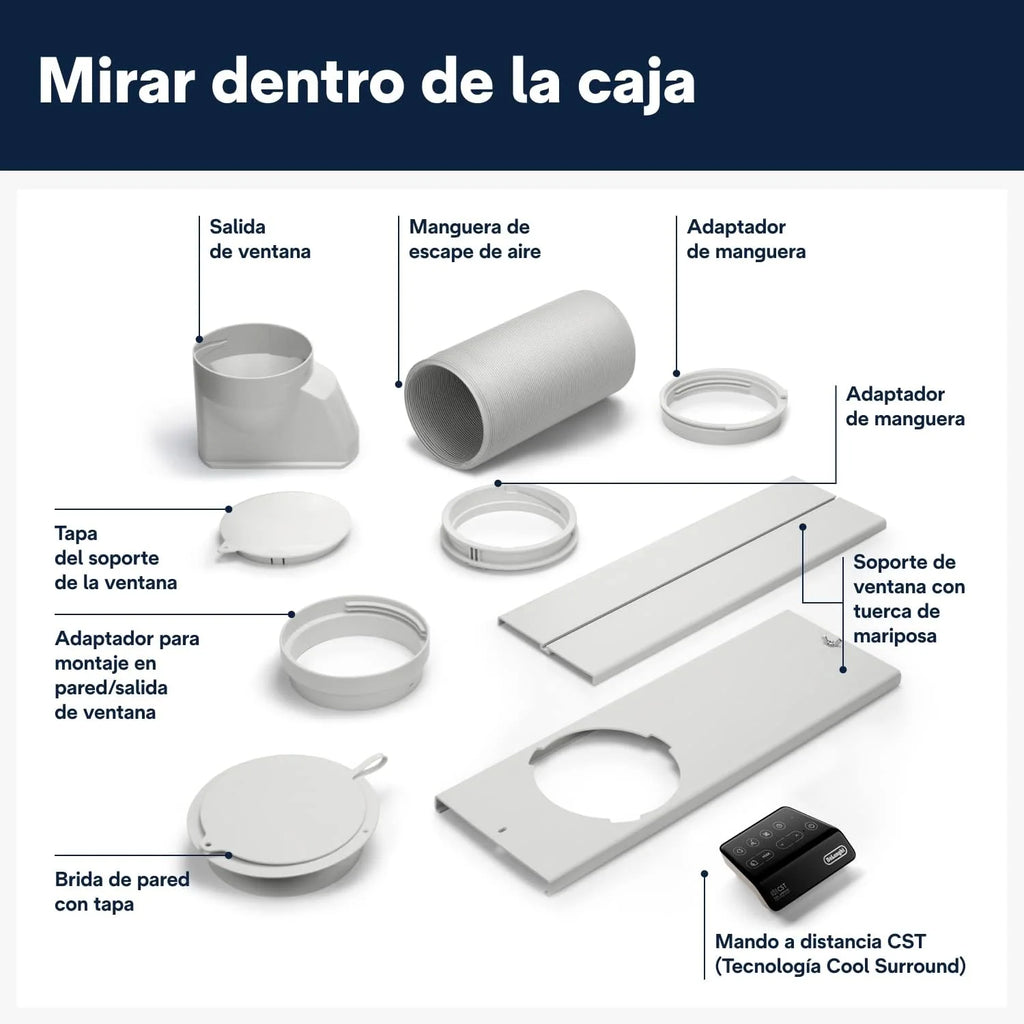 Pingüino PACEL112 Silent Ar Condicionado Portátil Silencioso com Tecnologia Eco Real Feel e Cool Surround, Função Desumidificadora, 2.9 kW, 63 dB, Plástico, Preto, Classe A, até 110m3
