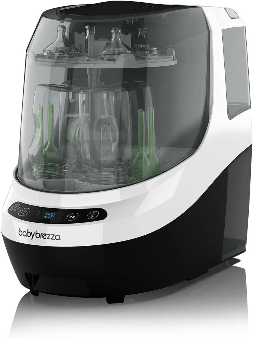 Baby Brezza Lavador de Mamadeiras Pro – Limpador de mamadeiras de bebê 3 em 1; Lava, esteriliza, seca – Limpeza universal para todas as mamadeiras: Plástico + Vidro + Bico