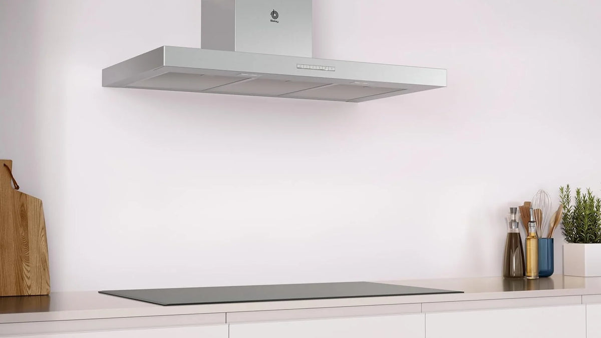 Balay - Coifa de Parede Decorativa, 90 cm de largura, Iluminação LED, Filtros próprios para Lava-louças, Aço Inoxidável, 3BC097EX