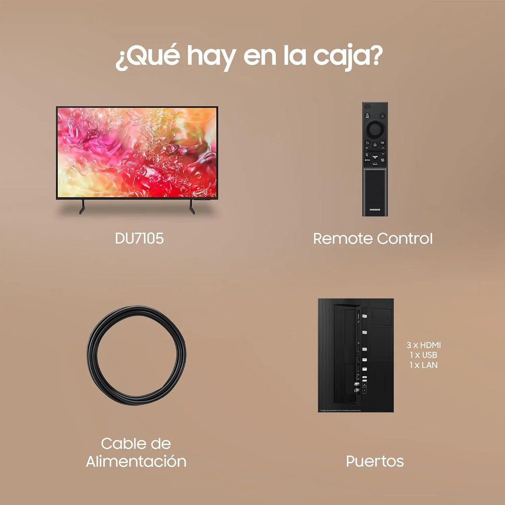 Smart TV Crystal UHD 2024 50DU7105 de 50" Crystal UHD com Cores Puras com PurColor, o Melhor Smart TV, Todos os Alto-falantes Juntos com Q-Symphony e controle sua casa com SmartThings