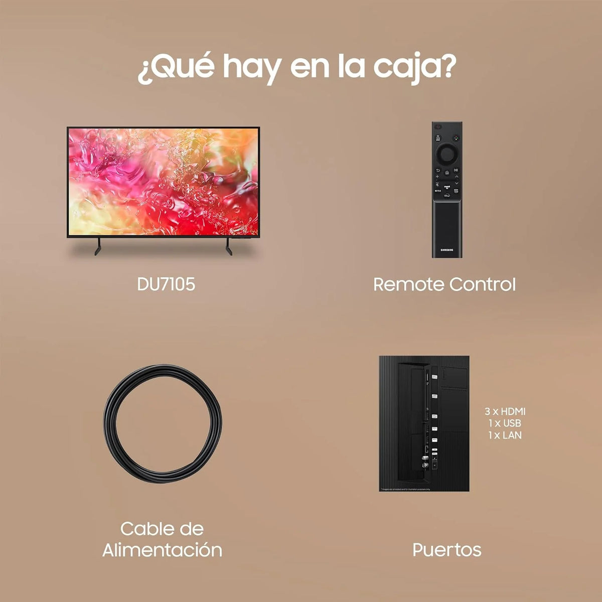 Smart TV Crystal UHD 2024 50DU7105 de 50" Crystal UHD com Cores Puras com PurColor, o Melhor Smart TV, Todos os Alto-falantes Juntos com Q-Symphony e controle sua casa com SmartThings