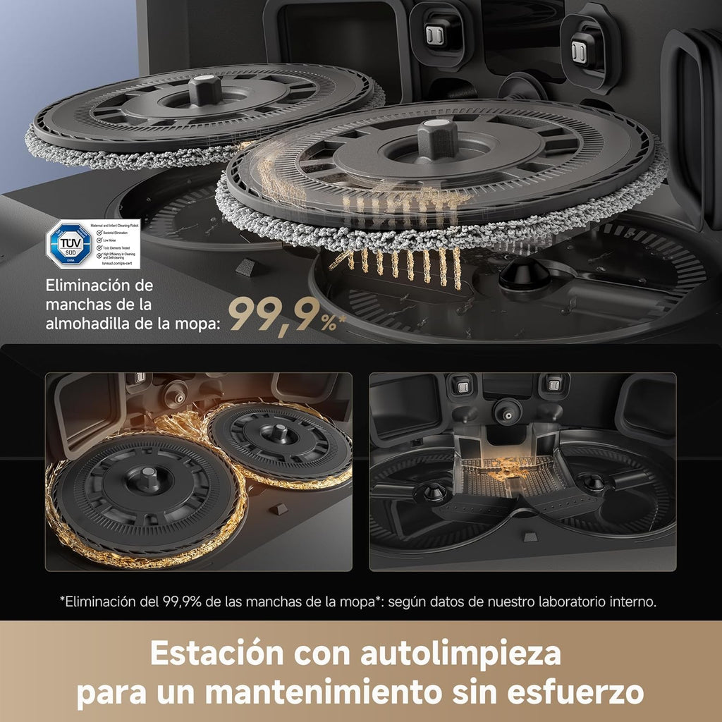 DREAME L40s Pro Ultra Robô Aspirador, 19.000 Pa, Escova Dupla HyperStream, Acesso a 4 cm de Altura, Escova Lateral Extensível e Elevável, Limpeza com Esfregão de Água Quente a 75 °C, Autolimpeza 3.0