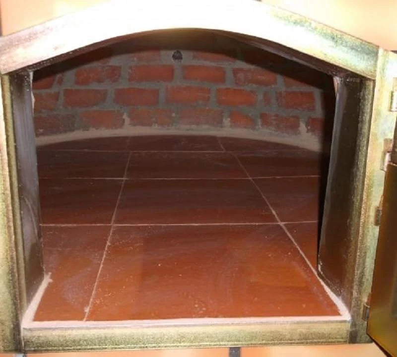 AzJardin - FORNO A LENHA MOURISCO 100cm - Forno para exterior ou interior ideal para assados e pizzas. Porta em ferro galvanizado. Termômetro instalado na porta. Fabricado em tijolo refratário e argamassa.