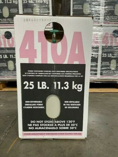 2026 Refrigerante R410A 25 lb – Novo e lacrado de fábrica