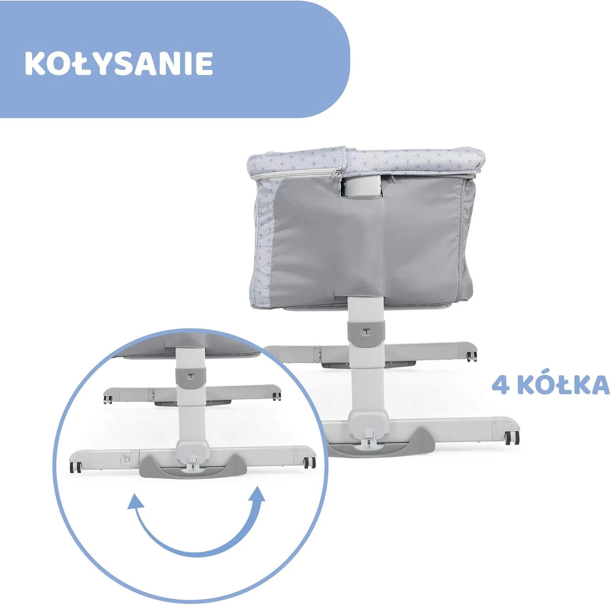 Chicco Next2Me Dream Berço Co-Sleeping - Para Dormir ao Lado do Bebê, Colchão, Função de Balanço, Lateral Rebatível, Ajuste de Altura, Janelas de Rede, Rodas e Bolsa de Viagem, 0-6 meses, 9 kg