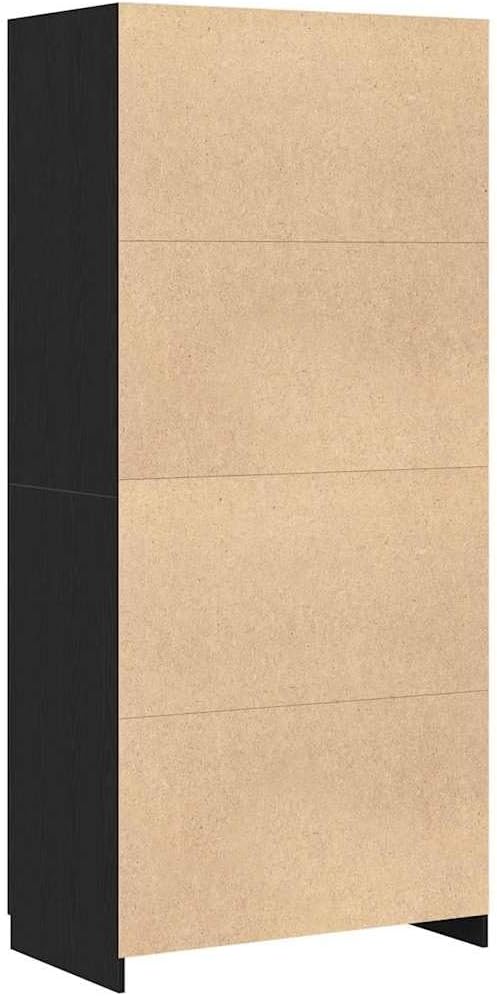 vidaXL Roupeiro Carvalho Preto 90 x 52 x 200 cm contraplacado, Armazenamento Moderno para Sala, Roupeiro Retangular, Organizador eficiente, solução elegante e economizadora de espaço