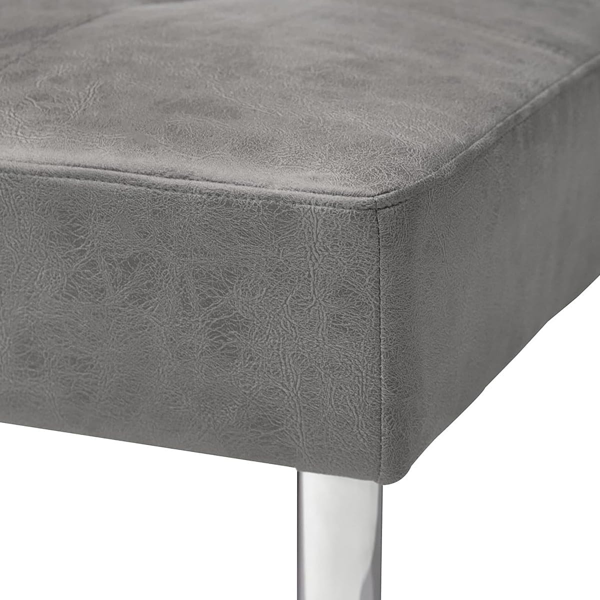 Mattfy - Sofá-Cama Clic Clac de 3 Lugares, Modelo Milos, Design Moderno, Prático e Funcional, Acabamento em Cinza