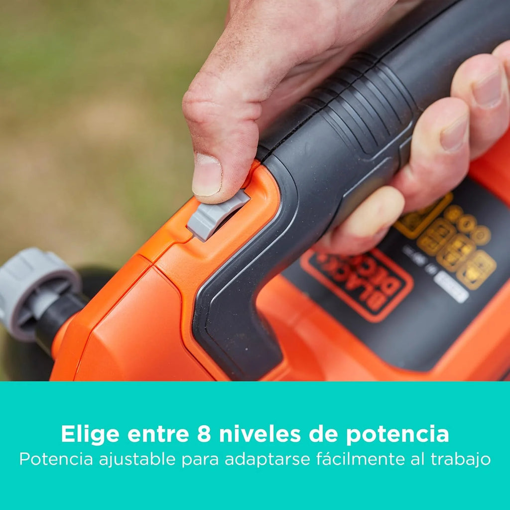 BLACK+DECKER Soprador, Aspirador e Triturador de Folhas sem Fio de 36V, com Saco Coletor de 45L e Bateria de Lítio de 2.5Ah, BCBLV3625L1-QW