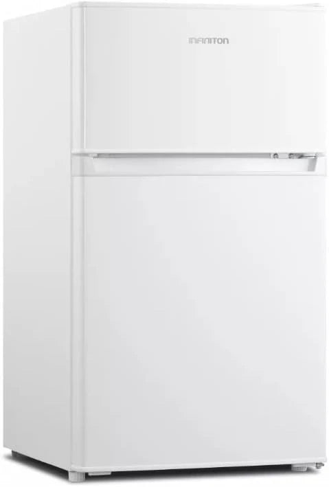 INFINITON | Refrigerador FG-A82B2P | Duas Portas | Capacidade 85 L | Descongelamento DEFROST | Altura 85 Cm | Classe Energética A+ /F | Temperatura Regulável | Cor Branco |