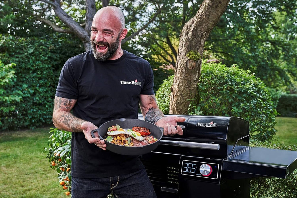 Char-Broil Churrasqueira Elétrica SMART-E - Churrasqueira com E-POWER 90-370°C, controle preciso de temperatura, função de limpeza - Ideal para cozinhar ao ar livre, no jardim e no pátio