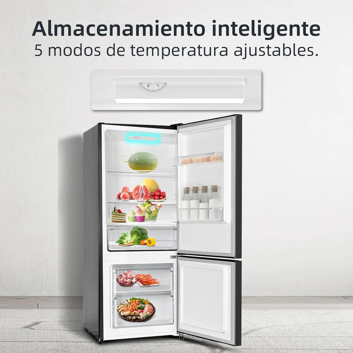 Geladeira CHiQ FBM205L42 205 L, Low Frost, Classe Energética E, Silenciosa com 39 dB, Portas Reversíveis