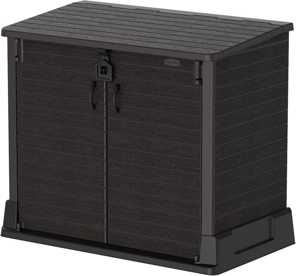 Duramax - Caixa de armazenamento para lixo - 850 L - PVC - cor marrom
