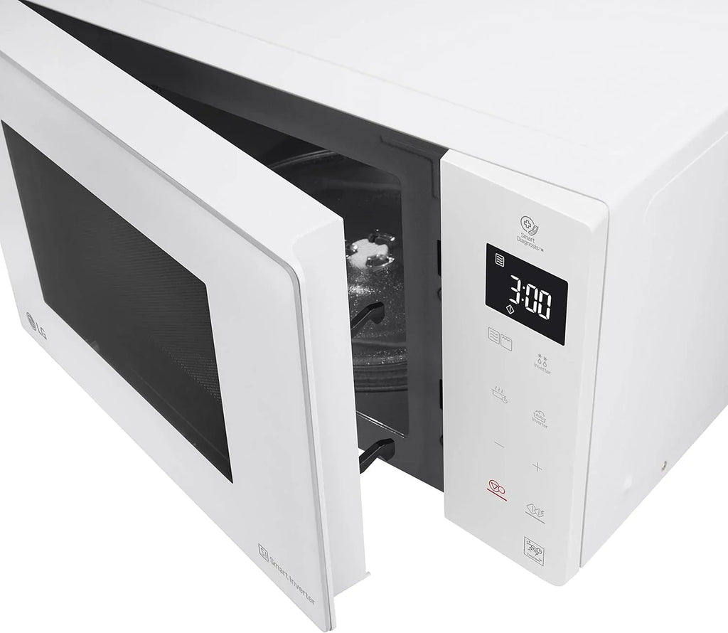 Forno Micro-ondas LG MH6535GIS com Tecnologia Inverter e Grill de Quartzo, 25 Litros de Capacidade, 1000 W, Programas Automáticos, Níveis de Potência Ajustáveis para Cozimento Ideal e Função EasyClean, Preto