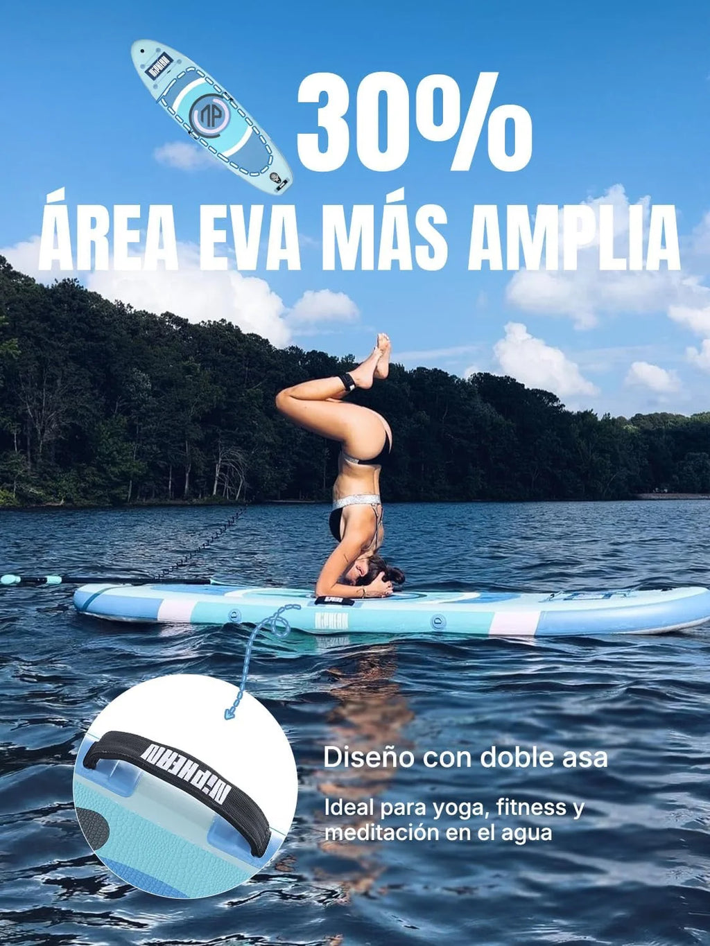 Niphean Tabla de Paddle Surf Inflável, Prancha de Paddle Surf 305 cm com Quilhas de Equilíbrio para Iniciantes e Acessórios Resistentes, Prancha Sup para Adultos, Stand up Paddle Board Versátil para Yoga