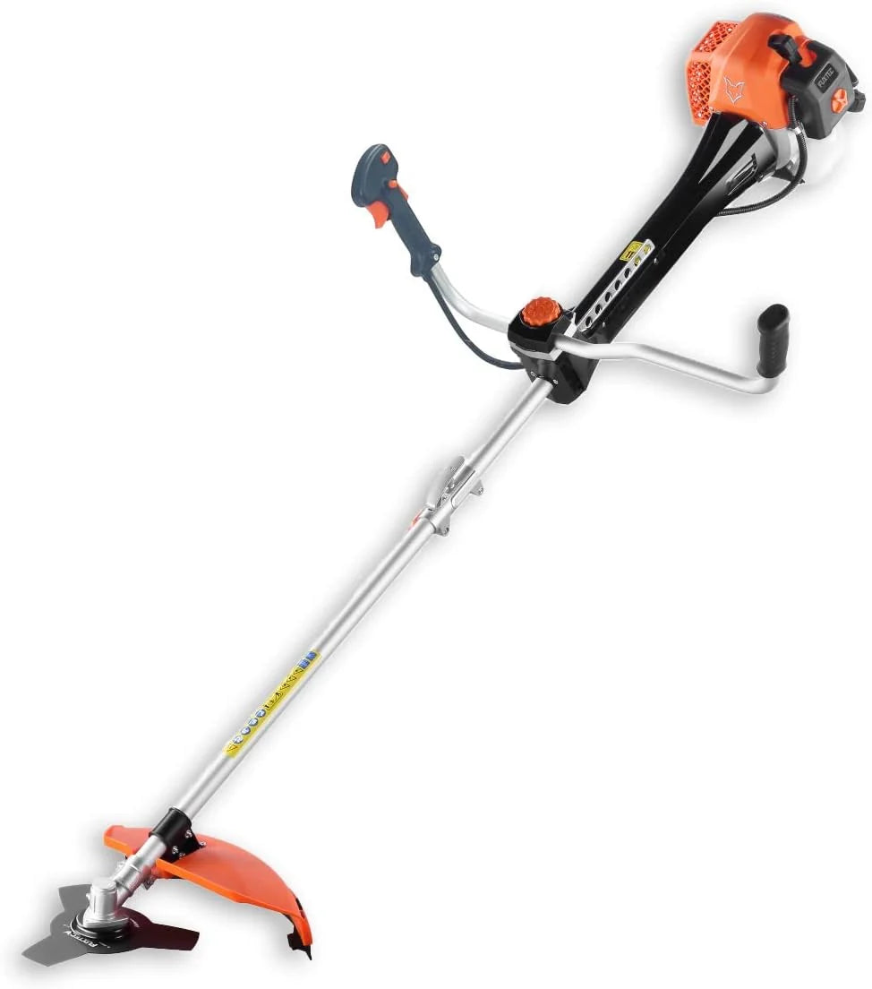 Roçadeira profissional a gasolina FUXTEC 62cc 3,5 CV, multiferramenta 2 em 1, com alça de ombro, sistema antivibração, aparador multifuncional, motor 2 tempos