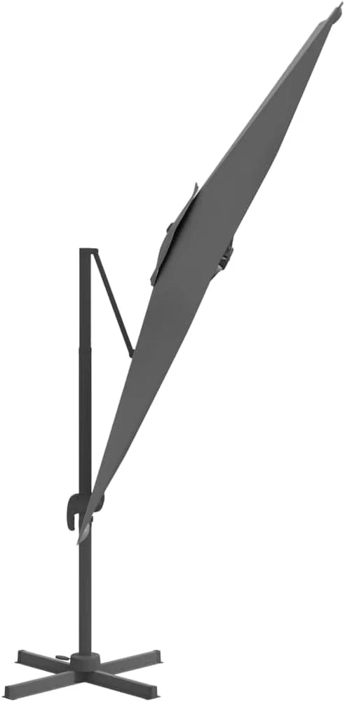 Guarda-sol lateral LED antracite, 400 x 300 cm