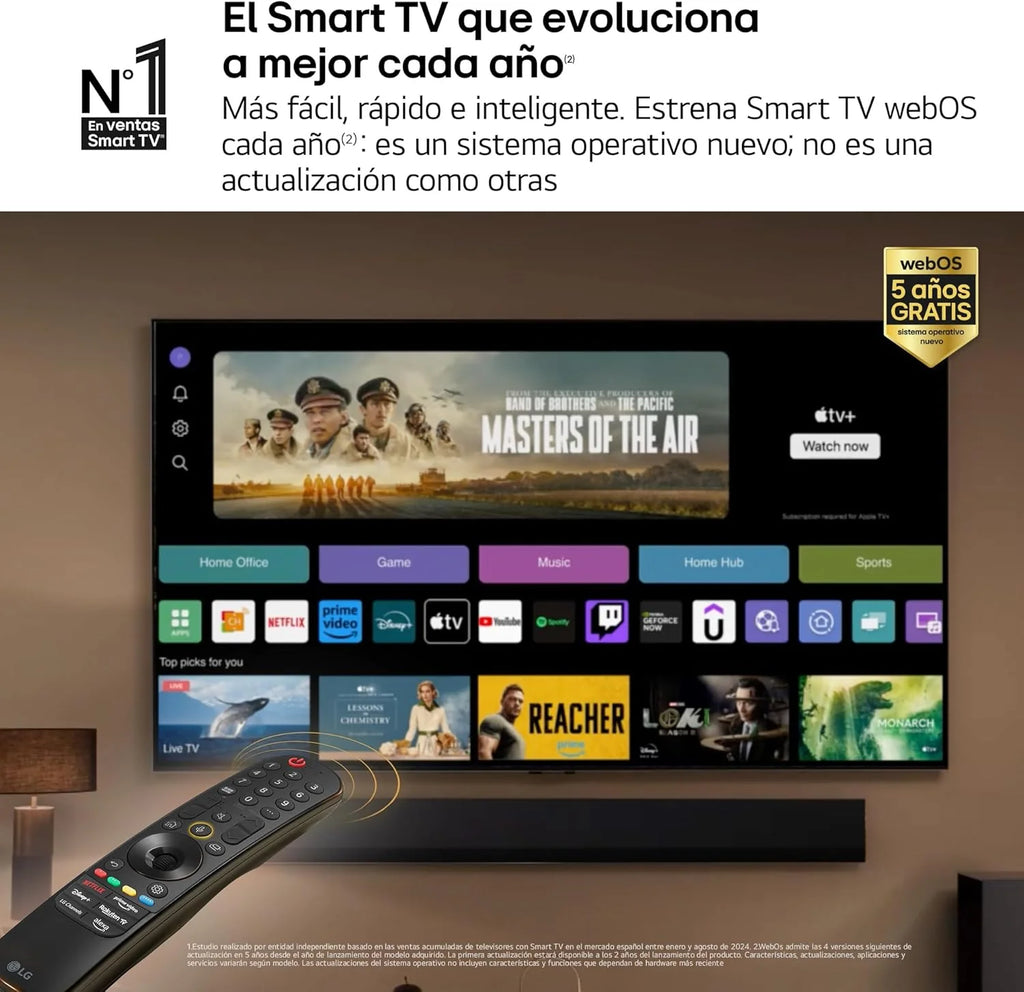 65UT73006LA 65", UHD 4K, Série UT73, Smart TV, WebOS24, Processador a5, HDR10, Dolby Digital Plus, SmartTV, 3840x2160, Preto