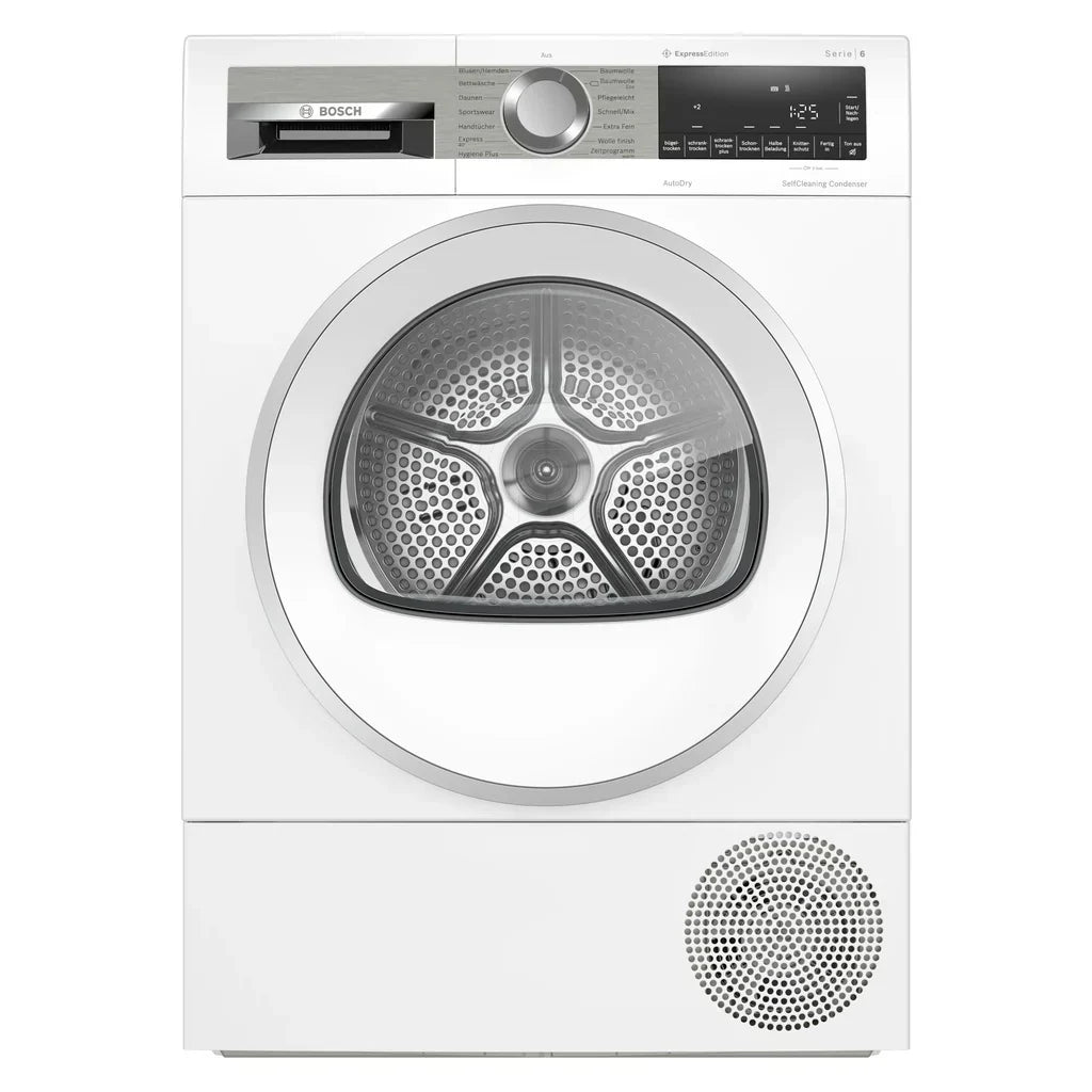 2026 Máquina de secar roupa de bomba de calor Bosch Serie 6 WQG235DH0 8 kg branco A+++