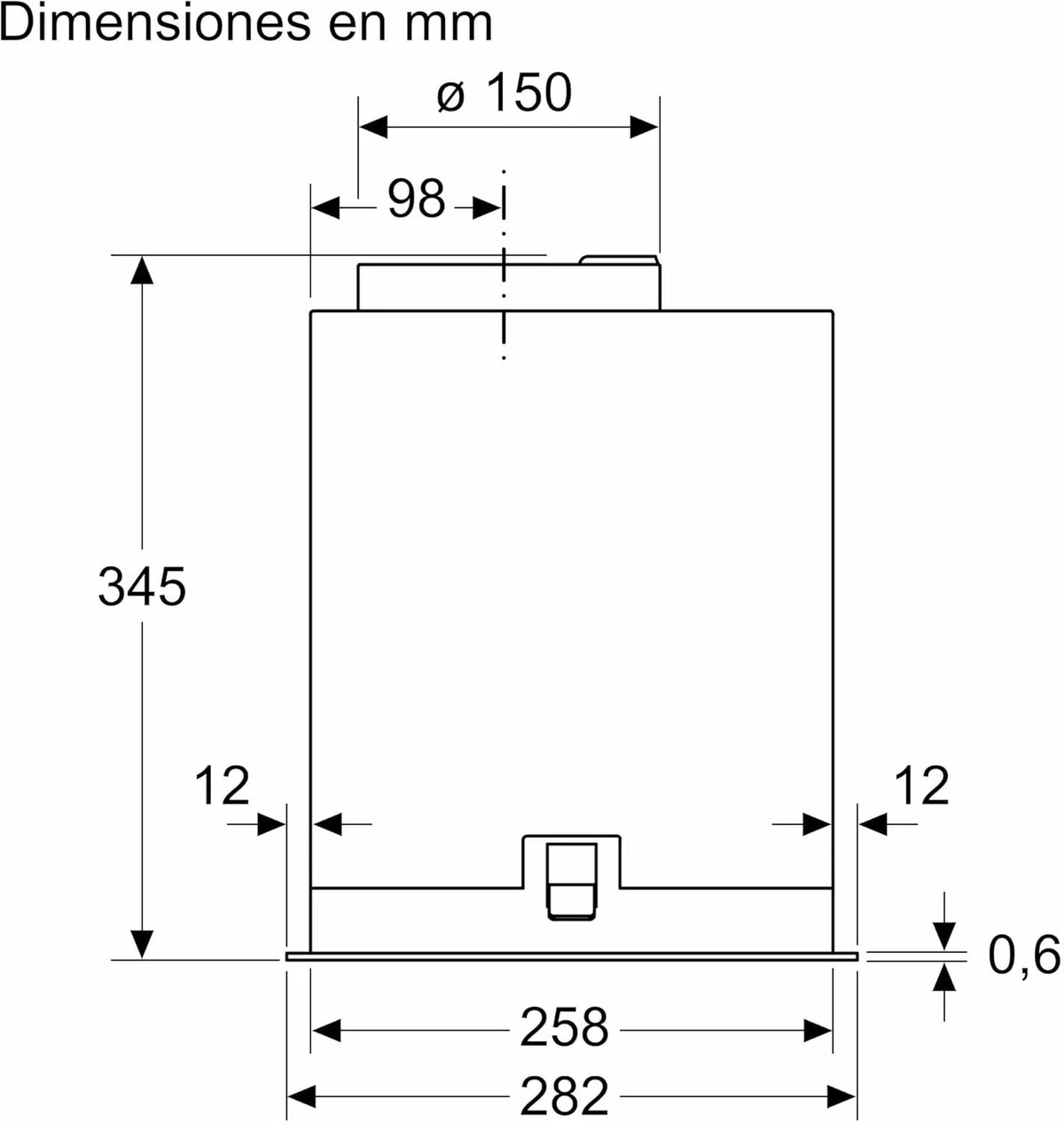 Bosch - Módulo de integração, Série 6, 52 cm de largura, Iluminação LED, aço inoxidável, DLN78PC60