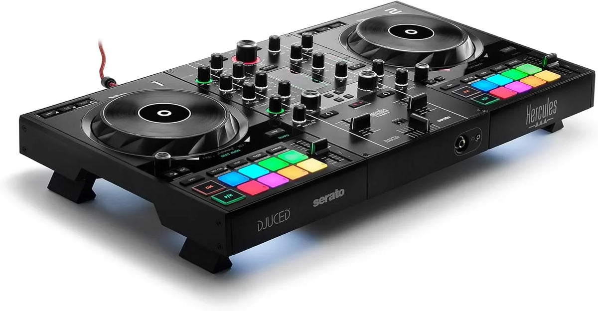 Controlador DJ Hércules DJControl Inpulse 500 com 2 decks USB para Serato DJ Lite e DJUCED