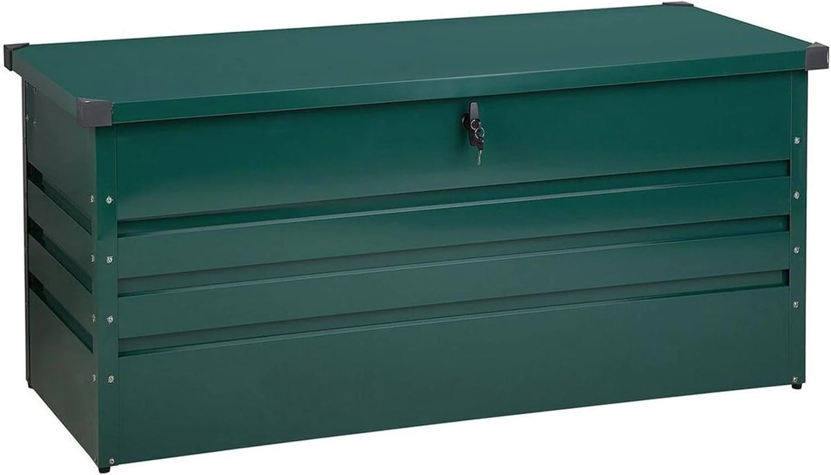 Beliani Baú de arrumação exterior de aço galvanizado verde 400L Cebrosa