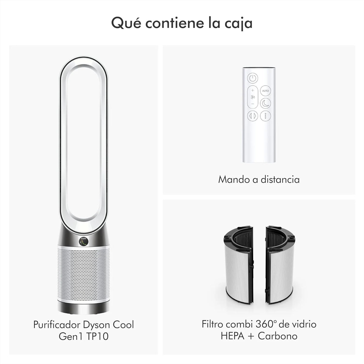 Purificador de ar e ventilador Purifier Cool Gen1 TP10 – Purificação potente, fluxo de ar refrescante (Branco)