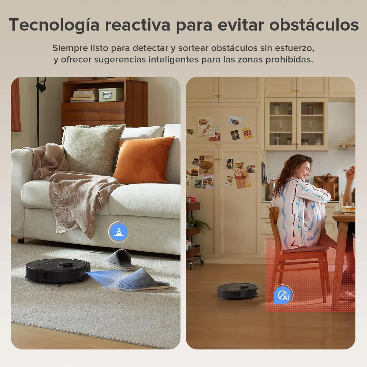 roborock Robô Aspirador Q Revo Master, 8000Pa de Sucção, Duas Esfregonas Giratórias e Eleváveis, Escovas Anti-emaranhamento, Tecnologia Reativa para Evitar Obstáculos, Navegação e Mapeamento, Preto