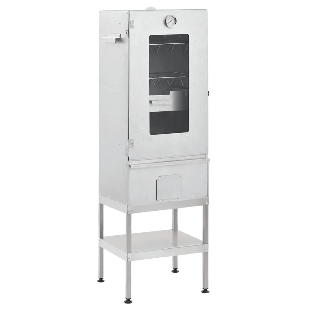 Forno Defumador de Churrasco com Mesa Aço Galvanizado Vidaxl