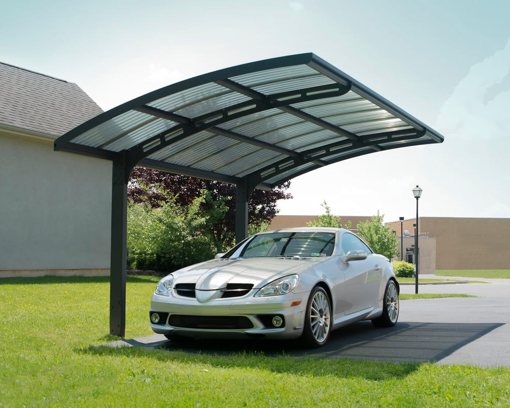Canopia by Palram Carport Arizona 5000 em policarbonato, Alumínio Resistente e Inoxidável que Protege o Carro da Luz Solar