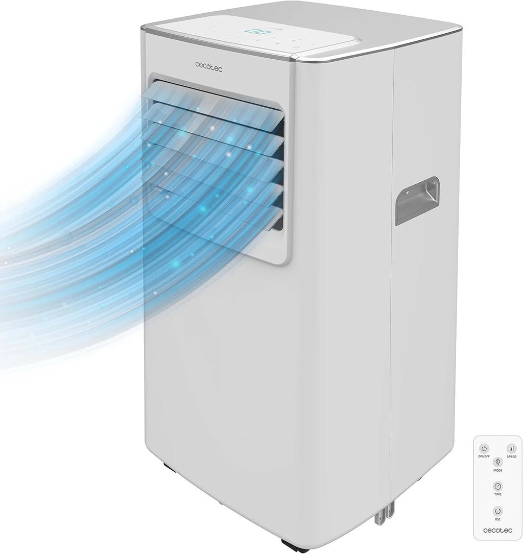 Ar Condicionado Portátil Cecotec com Controle Remoto ForceClima 7100. 7000 BTU, Baixo Consumo, Tela LED, 4 Modos, 2 Velocidades, Cobertura 15-20m2
