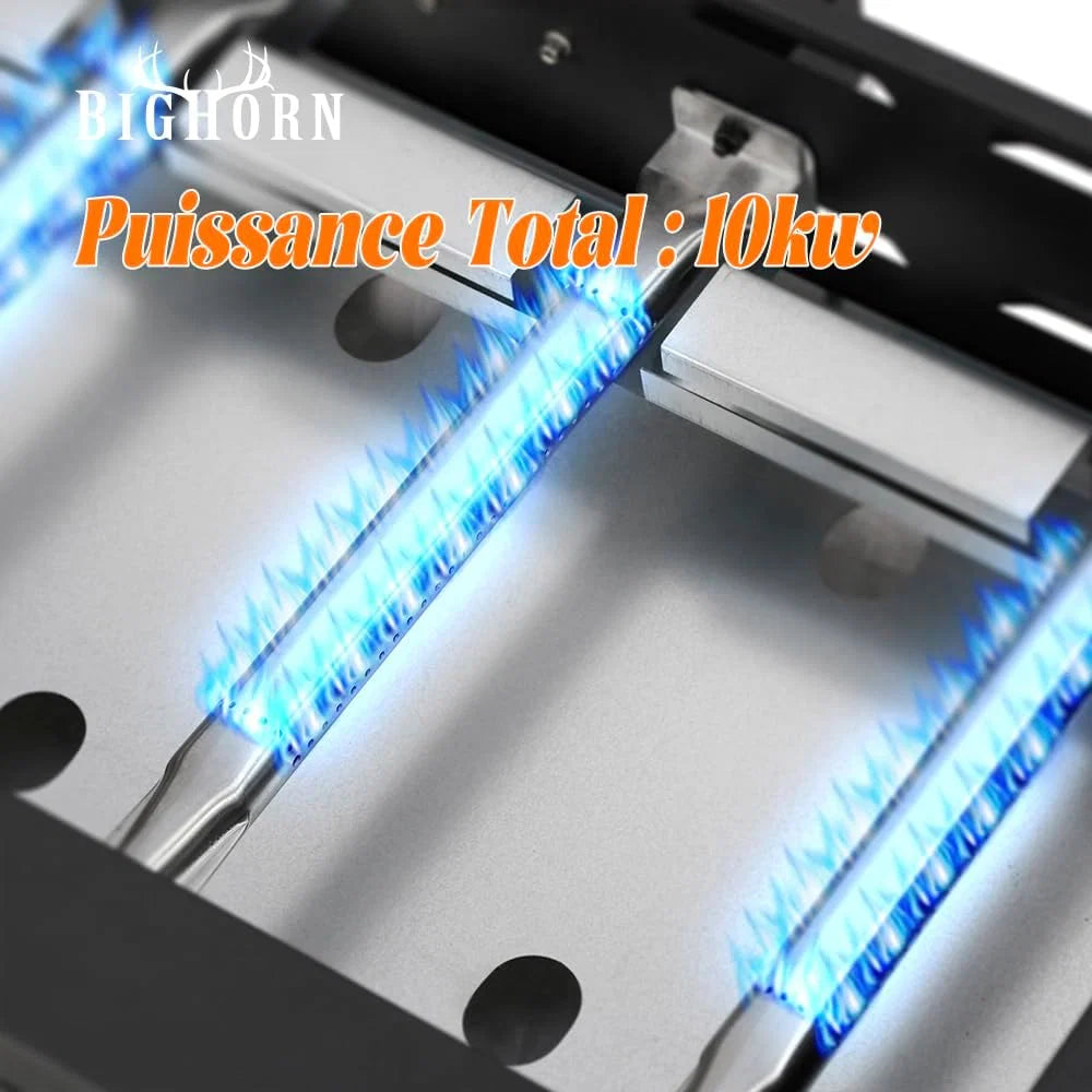 Churrasqueira a Gás BIGHORN Plancha Grill – Mesa – Portátil – 4 Queimadores