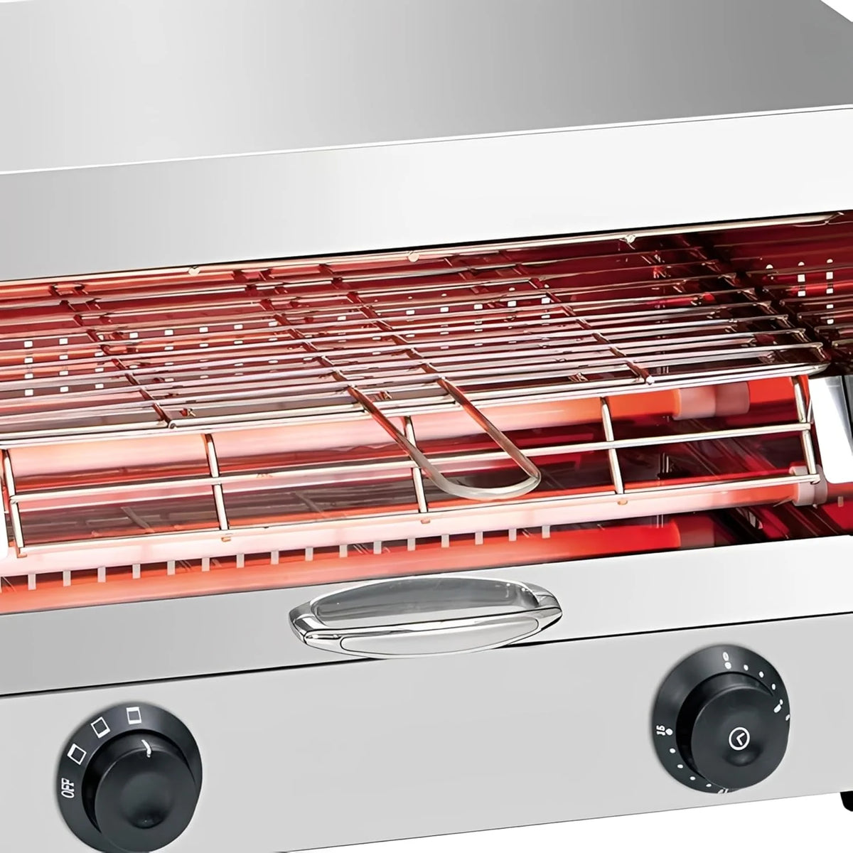 MBH - Torradeira industrial elétrica de 1 andar INOX para HOTELARIA. Forno torrador de pão profissional para bar e restaurante.