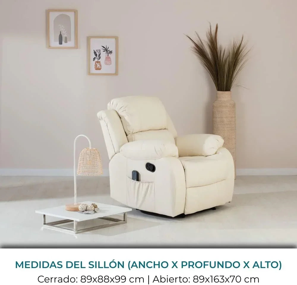 Don Descanso - Poltrona de Massagem Relaxante com Aquecimento Trevi Preta Reclinável 160º com 8 Motores Silenciosos, Aquecimento Lombar, Sist. Massagem 4 Zonas e Acabamento em PU Anti-Rachaduras [Inclui Controle Remoto]. Ideal para Idosos