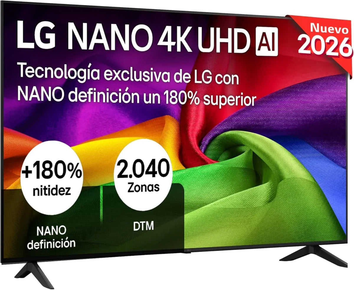 LG 43UA73006LA - TV 43", UHD 4K, WebOS 25, Ultimate IA, HDR10 Pro, Super Upscaling, Dolby Digital Plus, Google Assistant, Preto